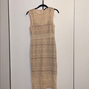 Pale pink/beige crochet dress